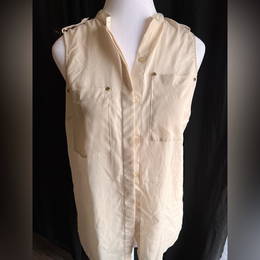 MICHAEL KORS sleeveless blush blouse